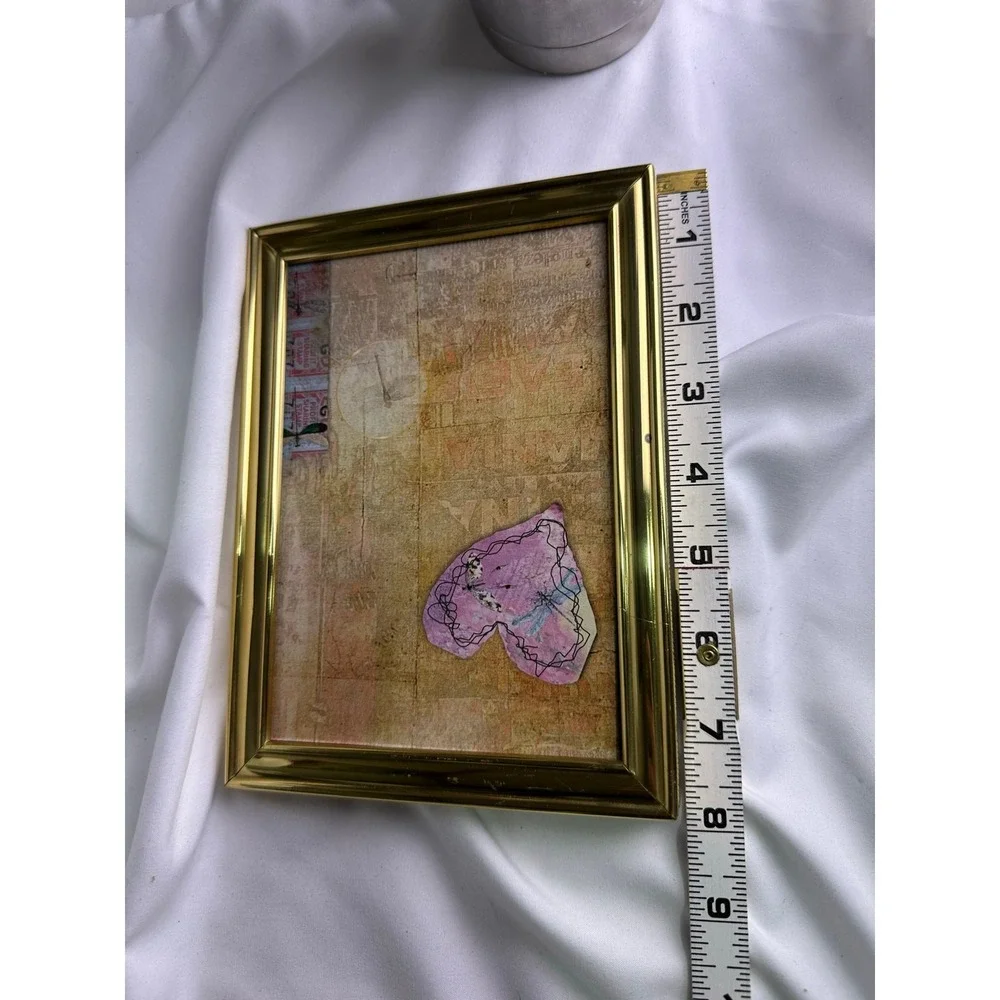 Set of 2 Vintage Brass Rectangular Tabletop Frames